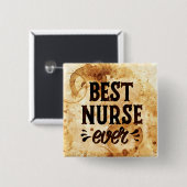 Badge Carré 5 Cm Meilleure infirmière Mug (Devant & derrière)