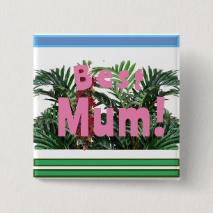 Badge Carré 5 Cm Meilleure maman !