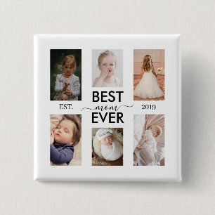 Badge Carré 5 Cm Meilleure maman personnalisable année et images