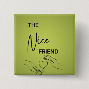 Badge Carré 5 Cm Meilleures broches d'ami