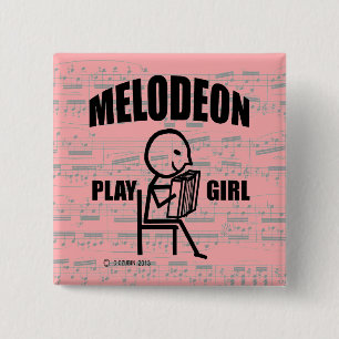 Badge Carré 5 Cm Mellophone Play Girl