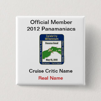 Badge Carré 5 Cm Membre officiel Panamaniacs