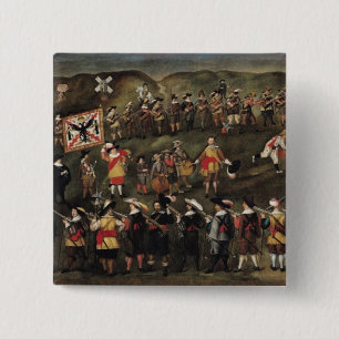 Badge Carré 5 Cm Membres de la confrérie de St Barbara