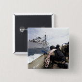 Badge Carré 5 Cm Membres de la visite, conseil, recherche (Devant & derrière)