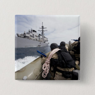 Badge Carré 5 Cm Membres de la visite, conseil, recherche