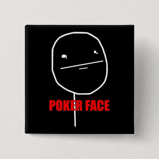 Badge Carré 5 Cm Mème visage poker (Devant)