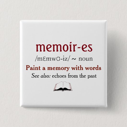 Badge Carré 5 Cm Mémoires, souvenirs - échos du passé (Devant)