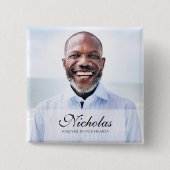 Badge Carré 5 Cm Mémorial photo classique et simple (Devant)