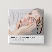 Badge Carré 5 Cm Mémorial photographique de la typographie moderne (Devant)