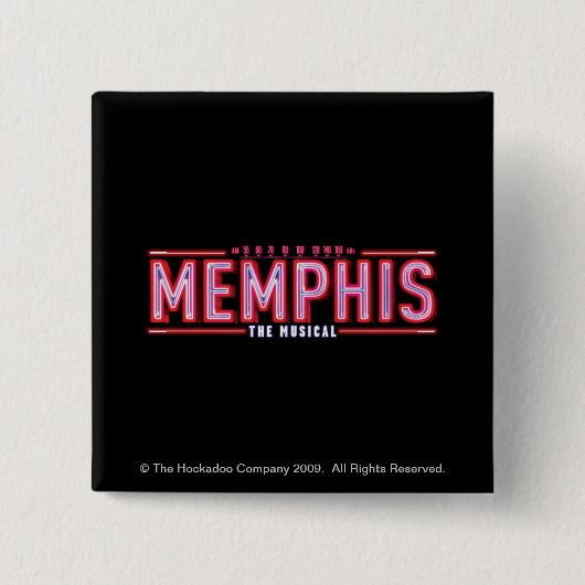 Badge Carré 5 Cm MEMPHIS - le logo musical (Devant)
