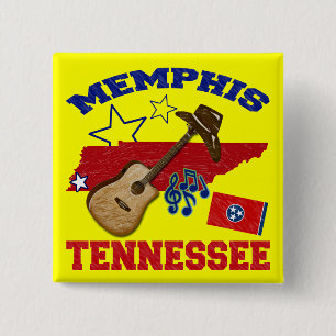 Badge Carré 5 Cm Memphis, Tennessee