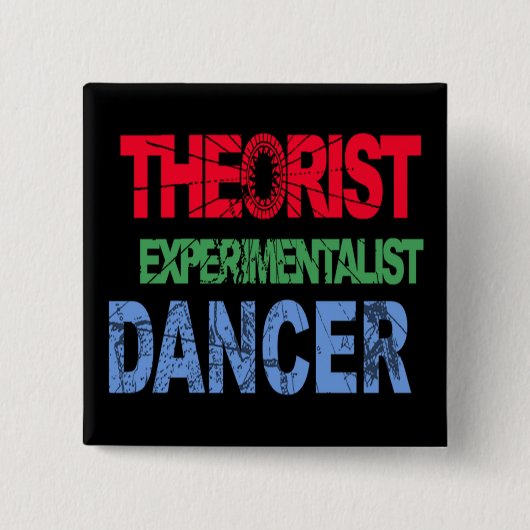 Badge Carré 5 Cm Menace triple (Devant)