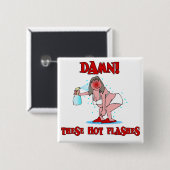 Badge Carré 5 Cm Ménopause amusante (Devant & derrière)