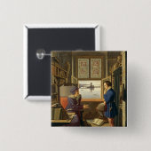 Badge Carré 5 Cm Mephisto et l'étudiant, 1828 (Devant & derrière)