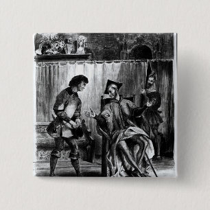 Badge Carré 5 Cm Mephistopheles et l'élève