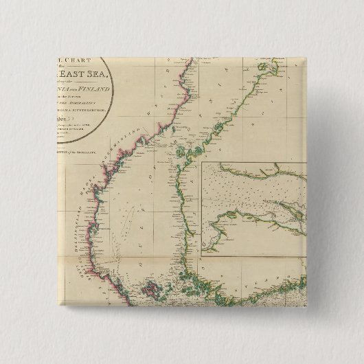 Badge Carré 5 Cm Mer Baltique (Devant)