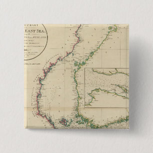 Badge Carré 5 Cm Mer Baltique