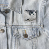 Badge Carré 5 Cm Mer blanche, Russie (En situation)