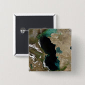 Badge Carré 5 Cm Mer Caspienne (Devant & derrière)