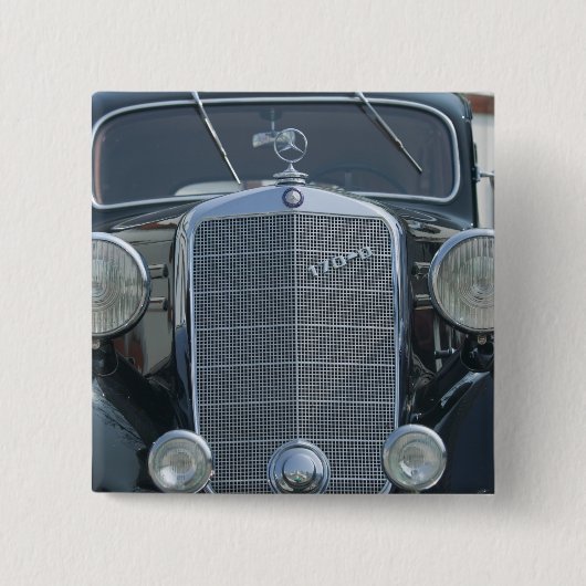 Badge Carré 5 Cm Mercedes antique 2 (Devant)