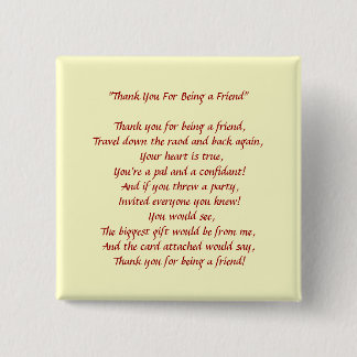 Badge Carré 5 Cm Merci D'Être Mon Ami - Bouton