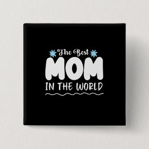 Badge Carré 5 Cm Mère Cadeau La Meilleure Maman Au Monde