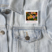 Badge Carré 5 Cm Mère de la chambre (En situation)