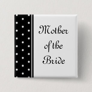 Badge Carré 5 Cm Mère de la jeune mariée