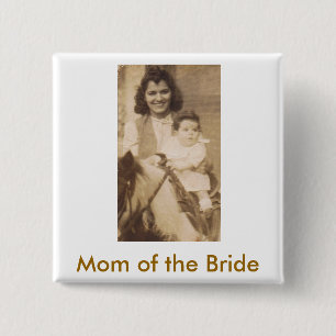 Badge Carré 5 Cm Mère de la mariée