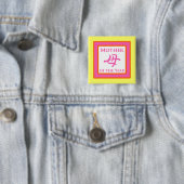 Badge Carré 5 Cm Mère de l'année (En situation)