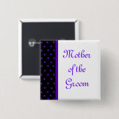 Badge Carré 5 Cm Mère du marié (Devant & derrière)