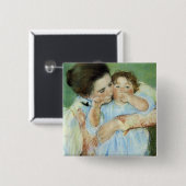 Badge Carré 5 Cm Mère et enfant (Devant & derrière)