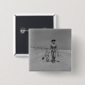 Badge Carré 5 Cm Mère et fils (Devant & derrière)