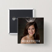 BADGE CARRÉ 5 CM MEREDITH (Devant & derrière)