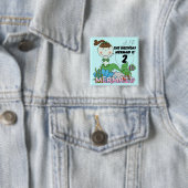 Badge Carré 5 Cm Mermaid 2e Anniversaire Tshirts et cadeaux (En situation)