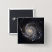 Badge Carré 5 Cm Messier 101, la galaxie Pinwheel (Devant & derrière)