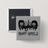 Badge Carré 5 Cm Métaux lourds (Devant & derrière)