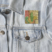 Badge Carré 5 Cm Mexique, Guatimala (En situation)