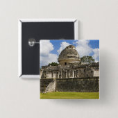 Badge Carré 5 Cm Mexique, Quintana Roo, près de Cancun, (Devant & derrière)