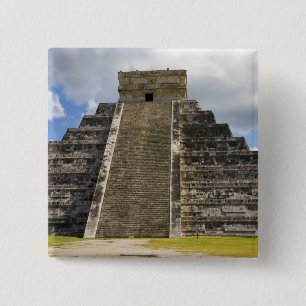 Badge Carré 5 Cm Mexique, Quintana Roo, près de Cancun, Chichen 2