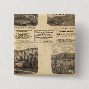 Badge Carré 5 Cm Mfg co, champs pétroliers