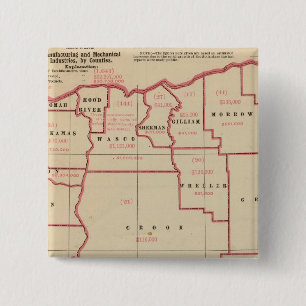 Badge Carré 5 Cm Mfg de l'Oregon, industries mécaniques