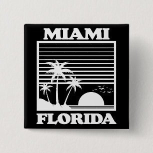 Badge Carré 5 Cm Miami, Floride