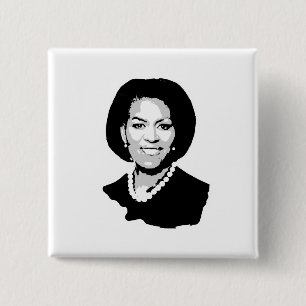 Badge Carré 5 Cm Michelle Obama