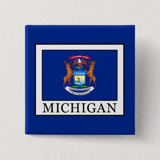 Badge Carré 5 Cm Michigan (Devant)