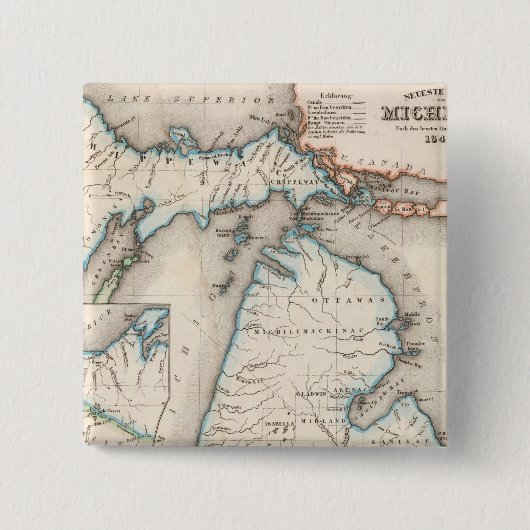 Badge Carré 5 Cm Michigan 2 (Devant)