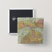 Badge Carré 5 Cm Michigan 3 (Devant & derrière)