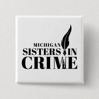 Badge Carré 5 Cm Michigan Sisters in Crime, bouton