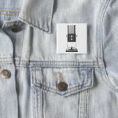 Badge Carré 5 Cm Microphone de studio moderne (En situation)