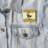 Badge Carré 5 Cm Miel Bee (En situation)